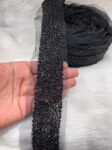 Katdana & Bead Work Handmade Lace Border ? 9 Meters, 2-Inch Width | Black