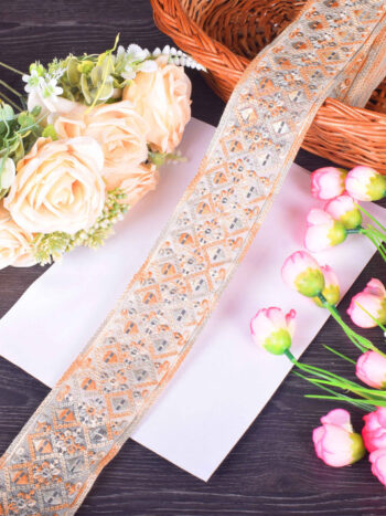 Antique Beige Floral Embroidered Sabhyasachi Lace ? 9 Meter Roll