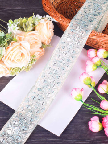 Champagne Cream Floral Embroidered Sabhyasachi Lace ? 9 Meter Roll