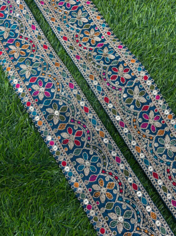 Embroidered Sari Lace Borders for Wedding Saree, Dupatta, Gowns, Lehenga ? 9 Meters, 2.5-Inch Width | Kerosine