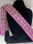 Designer Embroidery Saree Lace | Dupatta Lace | Lehenga Border ? 9 Meters, 2-Inch Wide Embroidered Trim | Majanta