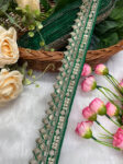 Beautiful Silk-Based Sequins Work Embroidery Trim - Elegant and Versatile | Parrot Green