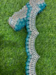 Embroidery Scallop Lace | Sequins Embellishment Trim | Craft Decorative Saree Lace ? 9 Meters, 2-Inch Width | Rama Green
