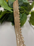 Zardosi Handmade Lace | Cutwork Hand-Embroidered Lace Borders ? 9 Meters, 1.5-Inch Width | Rose Gold