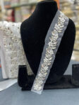 Crystal Lace | Diamond Lace Trim | Beaded Handmade Lace ? 9 Meters, 1.5-Inch Width | Silver