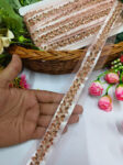 Daimond Cristal Lace Borders ? Premium Quality, Intricate Embellishments for Sarees, Lehengas, Dupattas, and Luxury Home Decor - Rose Gold