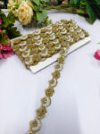Deeps Creation New jardoshi Handwork Lace Borders ? Premium Quality, Intricate Embellishments for Sarees, Lehengas, Bridal Couture, and Luxury Home Decor - Gold