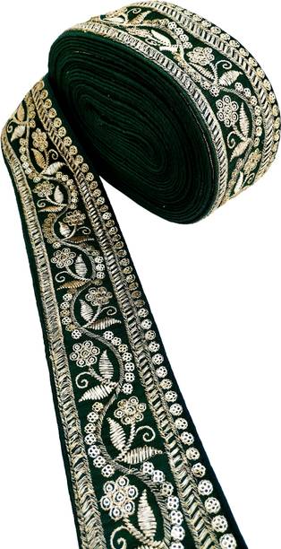 FRIJVEN Embroidery Gold Work with Sequence Design Lace ...