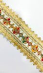 R N Creation Embroidery Lace Border Multi Colour thread...