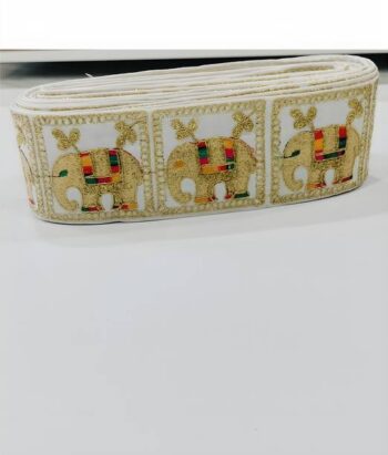 Chahat Lace Exquisite Lace Border Elephant Embroidery -...