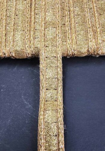 Mezin Gold-86 Zari Gota Lace Border for Bridal Saree, D...