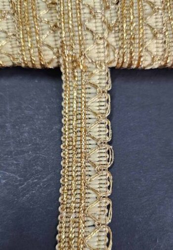 Mezin Gold-98 Gota Zari Lace Border for Bridal Saree, D...