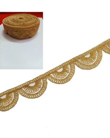 R N Creation Gold Cutwork Design For Sewing Lace Border...