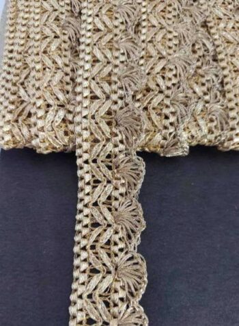 Mahitex Golden Design Zari Lace Trim – 9 Meter, Decorat...