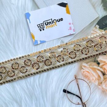 uniquemart Golden Zari Lace Border, Golden Lace For Blo...
