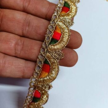 Balar Golden Zari Multi Color Thread 9 Meter for Sarees...