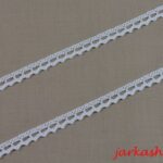 1 m cotton lace ribbon in white 9 mm