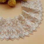 Vintage Cotton Lace Trim, Hollow out Floral Cotton Lace, Crochet Cotton Lace for Bridal Dress, Skirt Hem, Cuffs, Pillowcase, By 1 Yard