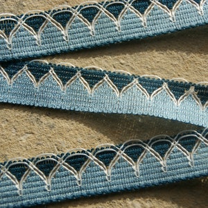 wide border light blue, blue, white, border, lace, crochet lace, decorative border, native, Navajo, boho, hippie, 70s / 80s