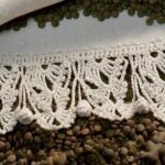 Lace edging CROCHET PATTERN, lace border with balls, edging for tablecloth’s, towels, curtains