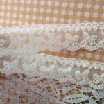 1.38" Wide Pretty White Embroidery Lace, Cotton Lace Trim, Bow Lace Trim, Hair Bow Lace