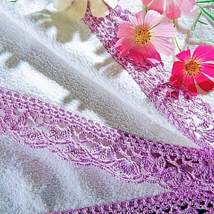 Lace edging CROCHET PATTERN, lace border, crochet accessories, edgings towels, decorative border for tablecloths, napkins, scarves