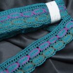 Crochet Lace 1 7/8" 48mm Polyester Cluny sewing trim Teal sewing crafts bobbin machine Per Yard