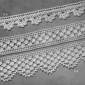 Vintage Lace Crochet Edgings Patterns -- INSTANT DOWNLOAD, PDF -- 3 Different Designs, Digital Crochet Pattern,  c.1943
