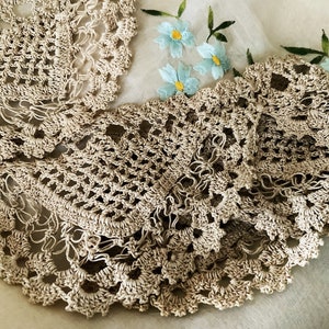 Vintage Hand Crocheted Lace Border