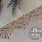 Crochet edging patterns. Crochet border patterns. Crochet openwork trim for fabric decor. Detailed tutorial pdf. Crochet pattern beginner.