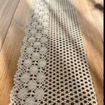 Vintage Cotton Crochet Lace Trim By the Meter/Table Runner Material/Boho Crochet Trim for Farmhouse Decor, Wedding, Tea Party, 17 cm Wide