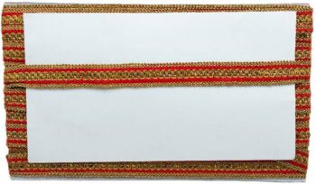 KURLZ K_203703_Red 20mm Golden Zari with Sequins & Thre...