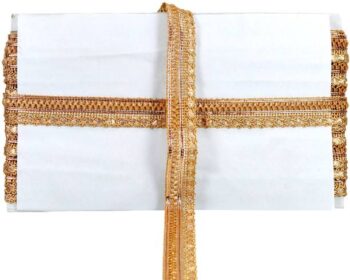 KURLZ K-225996-Rgold 1 inch Zari Glitter Lace for Desig...