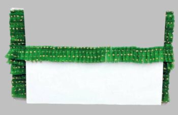 KURLZ K_254456_Green Exclusive Glitter Zari Net Frill 9...