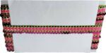KURLZ K-254929-HPink 1 Inch Double Sequins Zari Lace Fo...