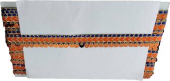 Woven Lace K-254929-Orange 1 Inch Double Sequins Zari L...