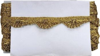 KURLZ K_255863-A-Gold 1 Inch Zari Pankhi Lace For Dupat...
