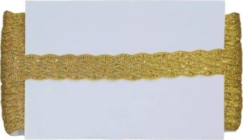 KURLZ K_303934_A_Gold 1.25 Inch Zari Crochet Lace For D...