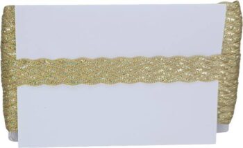 KURLZ K_303934_R_Gold 1.25 Inch Zari Crochet Lace For D...