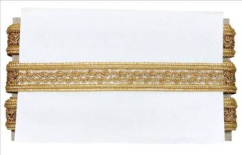 Woven Lace K-326011-PMatt 1.25 inch Metallic Zari Lace ...