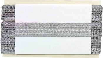 Woven Lace K-356001-Silver 1.50 inch Metallic Zari Glit...