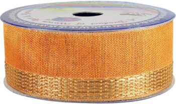 Woven Lace K-401141-Orange-1 1.50 inch Jacquard Banaras...