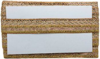 Woven Lace K-403086 1.5 Inch Gold Zari Border For Art C...