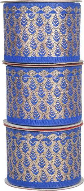 Woven Lace K-603298-RBlue-3 2.50 inch Banarasi Lace for...
