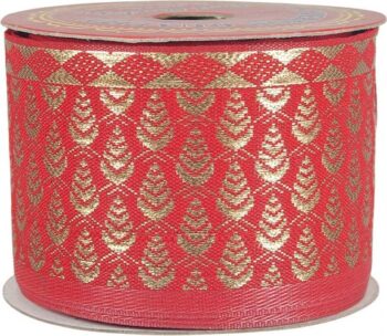 Woven Lace K-603298-Red-1 2.50 inch Banarasi Lace for S...