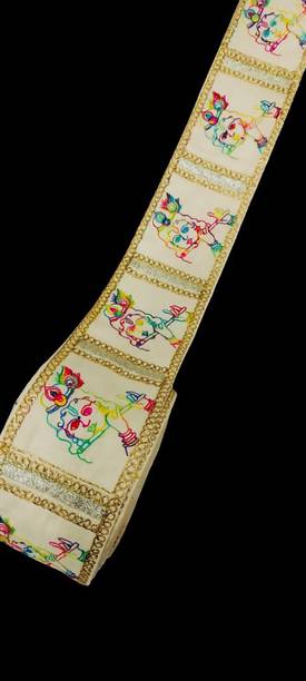 Balar Krishna Embroidery Lace, 9 Meters, Saree Border M...