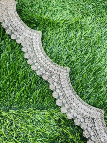 madinafabricsworld Lace & Border Material Cutwork Desig...