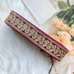 uniquemart Maroon Lace Border, Maroon Colour Lace, Blou...