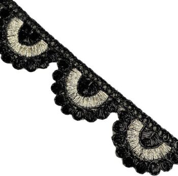 Balar Dress Laces Border Material Fancy Embroidery Blac...