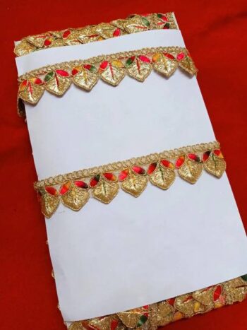 Balar "Multi-Color Thread and waterGolden Zari Work Lac...
